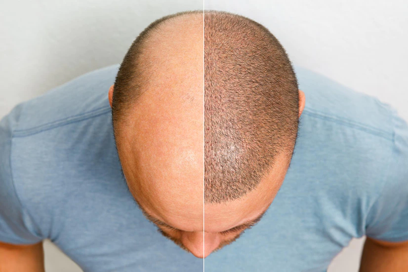 Trasplante de cabello antes y despues de la cirugía de trasplante de cabello